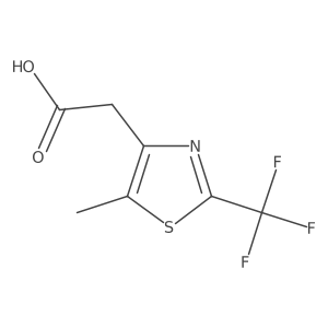5-Methyl-2-(trifuloromethyl)-4-thiazoleacetic Acid结构式