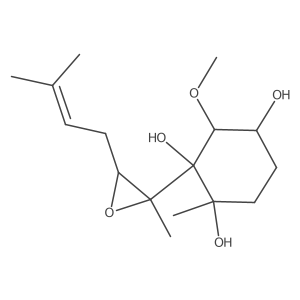 1,2,4-Cyclohexanetriol, 2-(1,2-epoxy-1,5-dimethyl-4-hexenyl)-3-methoxy-1-methyl-, stereoisomer Structure