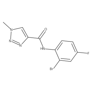 N-(2-bromo-4-fluorophenyl)-1-methyl-1H-1,2,3-triazole-4-carboxamide结构式