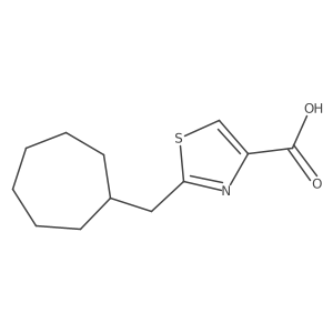 2-(Cycloheptylmethyl)thiazole-4-carboxylic acid结构式