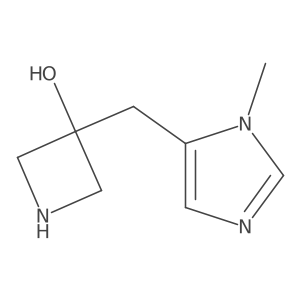 3-[(1-methyl-1H-imidazol-5-yl)methyl]azetidin-3-ol结构式
