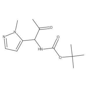 tert-butyl N-[1-(1-methyl-1H-pyrazol-5-yl)-2-oxopropyl]carbamate Structure
