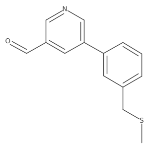 5-{3-[(Methylsulfanyl)methyl]phenyl}pyridine-3-carbaldehyde Structure