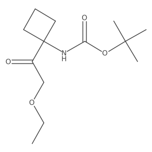 tert-butyl N-[1-(2-ethoxyacetyl)cyclobutyl]carbamate Structure