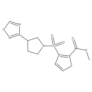 Methyl 3-((3-(1,2,4-oxadiazol-3-yl)pyrrolidin-1-yl)sulfonyl)thiophene-2-carboxylate Structure