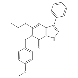 2-(ethylthio)-3-(4-methoxybenzyl)-7-phenyl-3H-pyrrolo[3,2-d]pyrimidin-4(5H)-one Structure