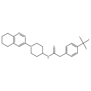 N-(1-(5,6,7,8-tetrahydrocinnolin-3-yl)piperidin-4-yl)-2-(4-(trifluoromethyl)phenyl)acetamide Structure