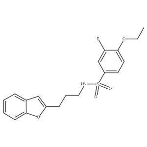 N-(3-(benzofuran-2-yl)propyl)-4-ethoxy-3-fluorobenzenesulfonamide结构式