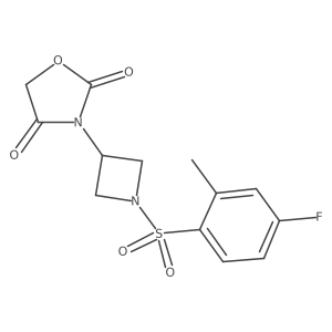 3-(1-((4-Fluoro-2-methylphenyl)sulfonyl)azetidin-3-yl)oxazolidine-2,4-dione结构式
