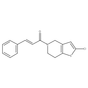 (E)-1-(2-chloro-6,7-dihydrothieno[3,2-c]pyridin-5(4H)-yl)-3-phenylprop-2-en-1-one结构式