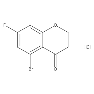 5-Bromo-7-fluorochroman-4-one HCl结构式
