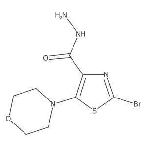2-Bromo-5-morpholinothiazole-4-carbohydrazide结构式