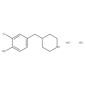 2-Chloro-4-[(piperazin-1-yl)methyl]phenol dihydrochloride Structure