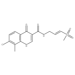 7-chloro-4-hydroxy-N-[(2E)-3-methanesulfonylprop-2-en-1-yl]-8-methylquinoline-3-carboxamide结构式