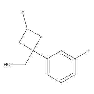 [(1r,3r)-3-Fluoro-1-(3-fluorophenyl)cyclobutyl]methanol结构式