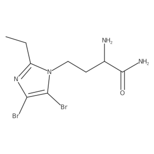 2-amino-4-(4,5-dibromo-2-ethyl-1H-imidazol-1-yl)butanamide结构式