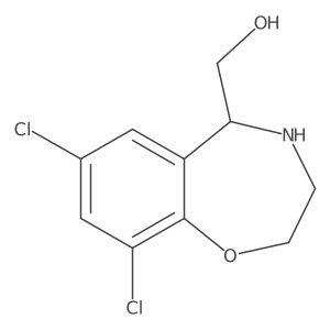 (7,9-Dichloro-2,3,4,5-tetrahydro-1,4-benzoxazepin-5-yl)methanol结构式