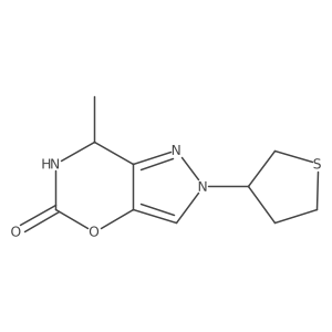 7-methyl-2-(thiolan-3-yl)-2H,5H,6H,7H-pyrazolo[3,4-e][1,3]oxazin-5-one结构式