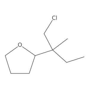 2-(1-Chloro-2-methylbutan-2-yl)oxolane结构式