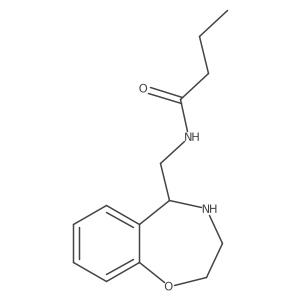 N-[(2,3,4,5-tetrahydro-1,4-benzoxazepin-5-yl)methyl]butanamide结构式