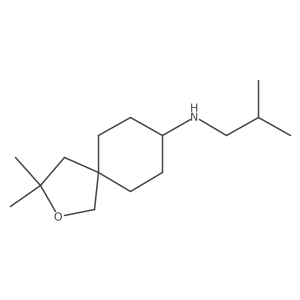3,3-dimethyl-N-(2-methylpropyl)-2-oxaspiro[4.5]decan-8-amine结构式