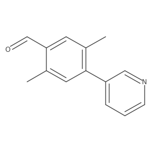 2,5-Dimethyl-4-(pyridin-3-yl)benzaldehyde结构式