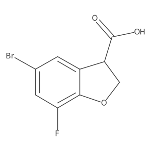 5-Bromo-7-fluoro-2,3-dihydro-1-benzofuran-3-carboxylic acid Structure