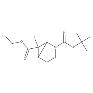 2-Tert-butyl 6-chloromethyl 6-fluoro-2-azabicyclo[3.1.0]hexane-2,6-dicarboxylate结构式
