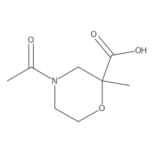 4-Acetyl-2-methylmorpholine-2-carboxylic acid Structure