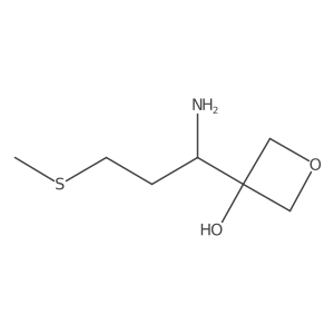 3-(1-Amino-3-methylsulfanylpropyl)oxetan-3-ol结构式