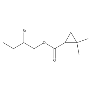 2-Bromobutyl 2,2-dimethylcyclopropane-1-carboxylate结构式
