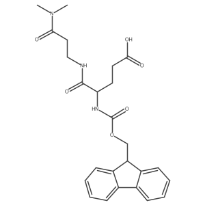 4-{[2-(dimethylcarbamoyl)ethyl]carbamoyl}-4-({[(9H-fluoren-9-yl)methoxy]carbonyl}amino)butanoic acid Structure
