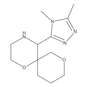 5-(dimethyl-4H-1,2,4-triazol-3-yl)-1,8-dioxa-4-azaspiro[5.5]undecane结构式