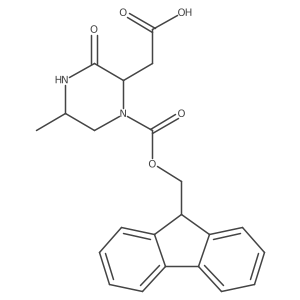 2-(1-{[(9H-fluoren-9-yl)methoxy]carbonyl}-5-methyl-3-oxopiperazin-2-yl)acetic acid Structure