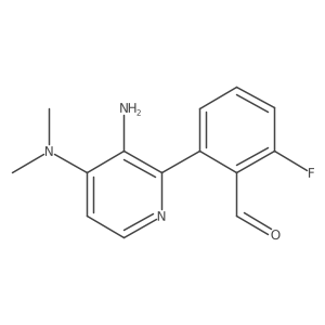 2-[3-Amino-4-(dimethylamino)pyridin-2-yl]-6-fluorobenzaldehyde结构式