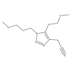 2-[5-(2-methoxyethyl)-1-(3-methoxypropyl)-1H-1,2,3-triazol-4-yl]acetonitrile Structure