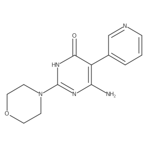 6-Amino-2-(morpholin-4-yl)-5-(pyridin-3-yl)-3,4-dihydropyrimidin-4-one结构式
