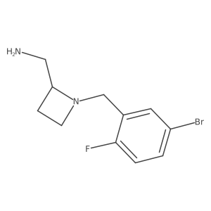 {1-[(5-Bromo-2-fluorophenyl)methyl]azetidin-2-yl}methanamine Structure