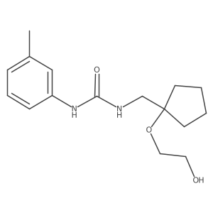 1-((1-(2-Hydroxyethoxy)cyclopentyl)methyl)-3-(m-tolyl)urea Structure