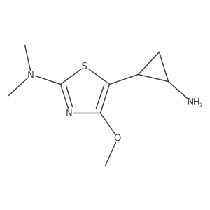 rac-5-[(1R,2R)-2-aminocyclopropyl]-4-methoxy-N,N-dimethyl-1,3-thiazol-2-amine结构式