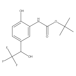 tert-butyl N-{2-hydroxy-5-[(1S)-2,2,2-trifluoro-1-hydroxyethyl]phenyl}carbamate Structure