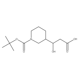 (3S)-3-{1-[(tert-butoxy)carbonyl]piperidin-3-yl}-3-hydroxypropanoic acid Structure