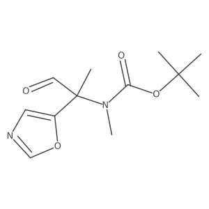 tert-butyl N-methyl-N-[2-(1,3-oxazol-5-yl)-1-oxopropan-2-yl]carbamate结构式