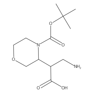 3-Amino-2-{4-[(tert-butoxy)carbonyl]morpholin-3-yl}propanoic acid结构式