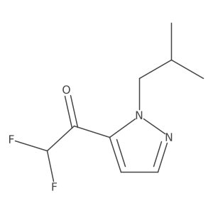 2,2-difluoro-1-[1-(2-methylpropyl)-1H-pyrazol-5-yl]ethan-1-one Structure