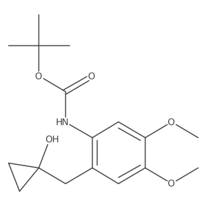 tert-butyl N-{2-[(1-hydroxycyclopropyl)methyl]-4,5-dimethoxyphenyl}carbamate Structure