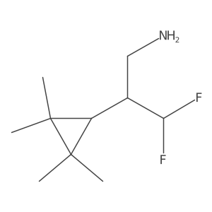 3,3-Difluoro-2-(2,2,3,3-tetramethylcyclopropyl)propan-1-amine Structure