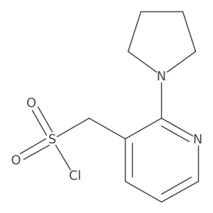 [2-(Pyrrolidin-1-yl)pyridin-3-yl]methanesulfonyl chloride结构式