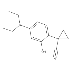 1-[4-(Diethylamino)-2-hydroxyphenyl]cyclopropane-1-carbonitrile Structure