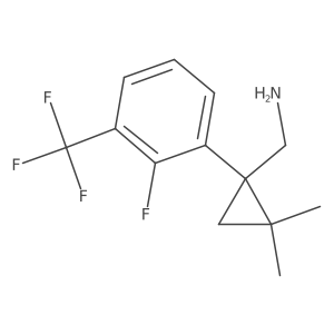 {1-[2-Fluoro-3-(trifluoromethyl)phenyl]-2,2-dimethylcyclopropyl}methanamine结构式
